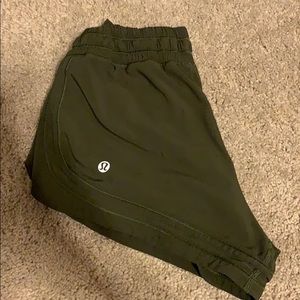 Army green lululemon size 2 gotta hot shorts